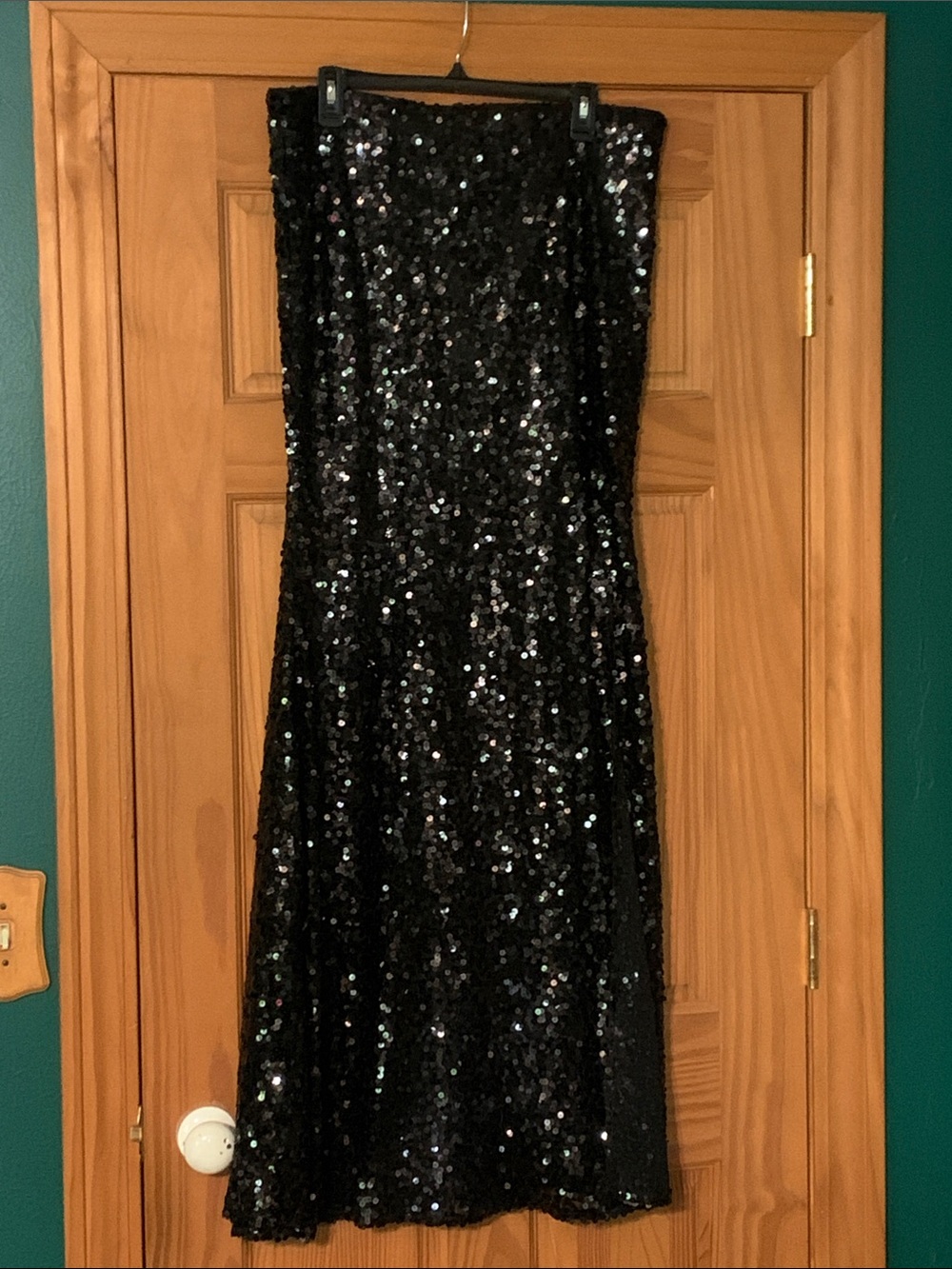Boutique Black Sequin Maxi Skirt